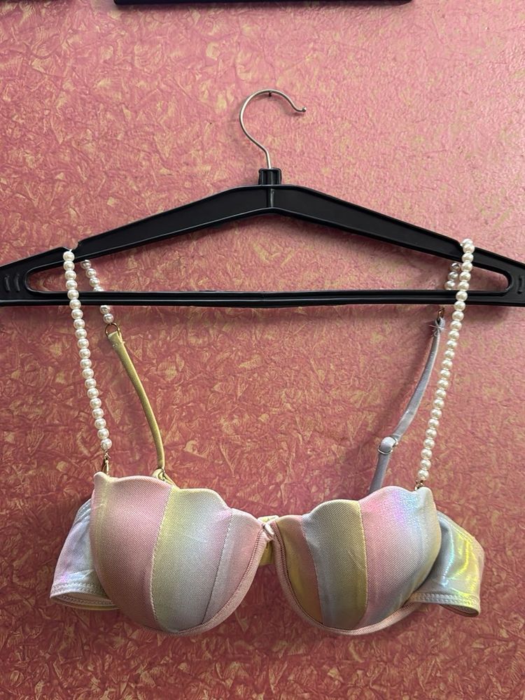 Iridescent Rainbow Bikini Top