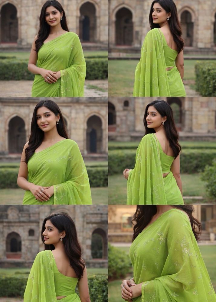 Elegant Green Saree - Classic Style