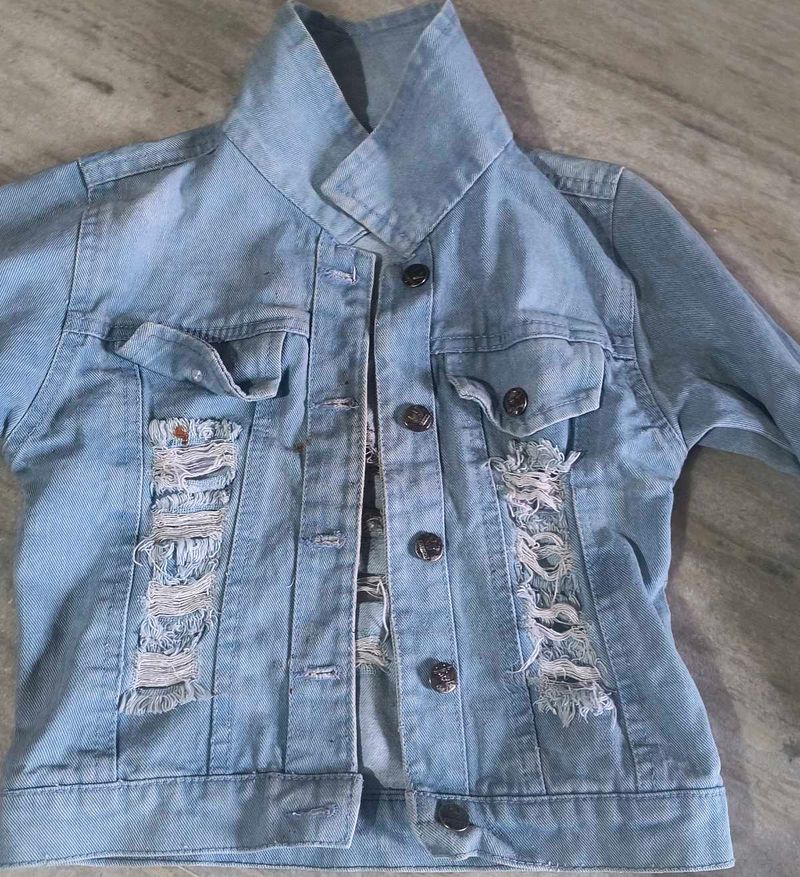 Distressed Denim Jacket