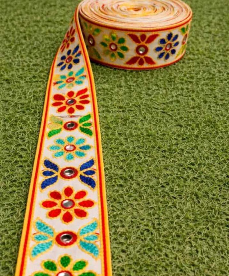 9 metre Mirror Work Fabric Trim