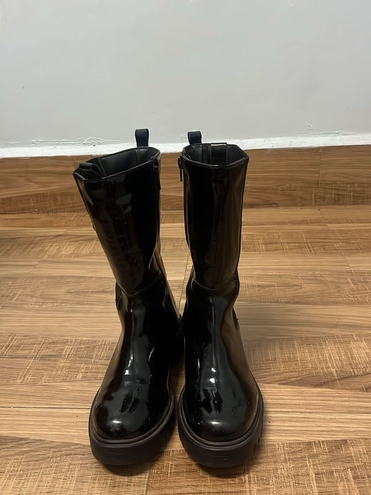 Black Patent Boots