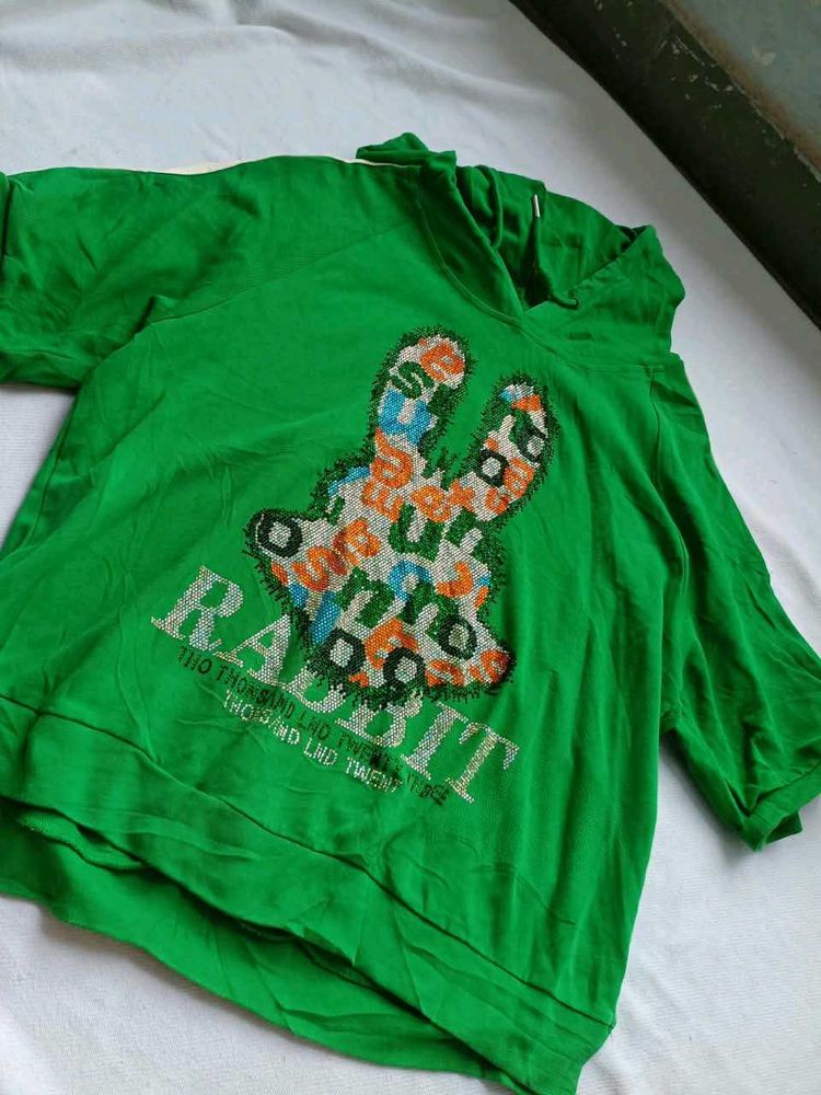 Green Rabbit Hoodie
