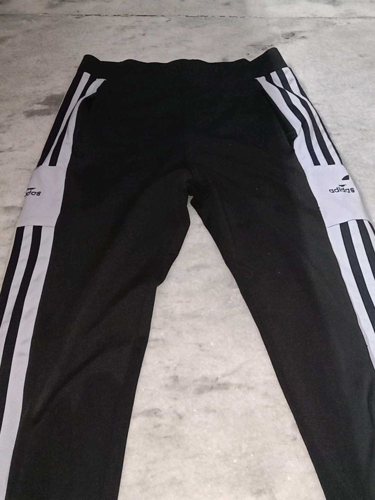 Adidas Black Striped Track Pants