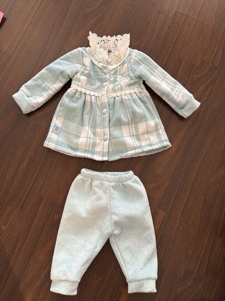 Baby Girls Plaid Pajama Set
