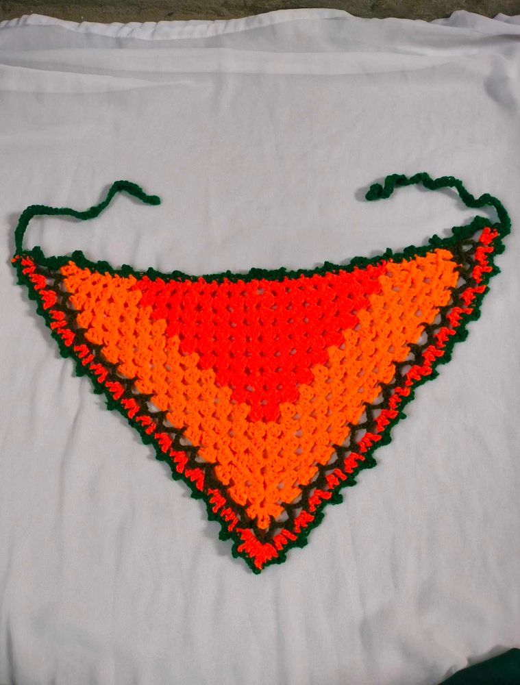 Crochet bandana or headscarf
