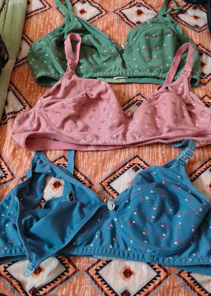 Comfortable Floral Print Bras - Pack of 3