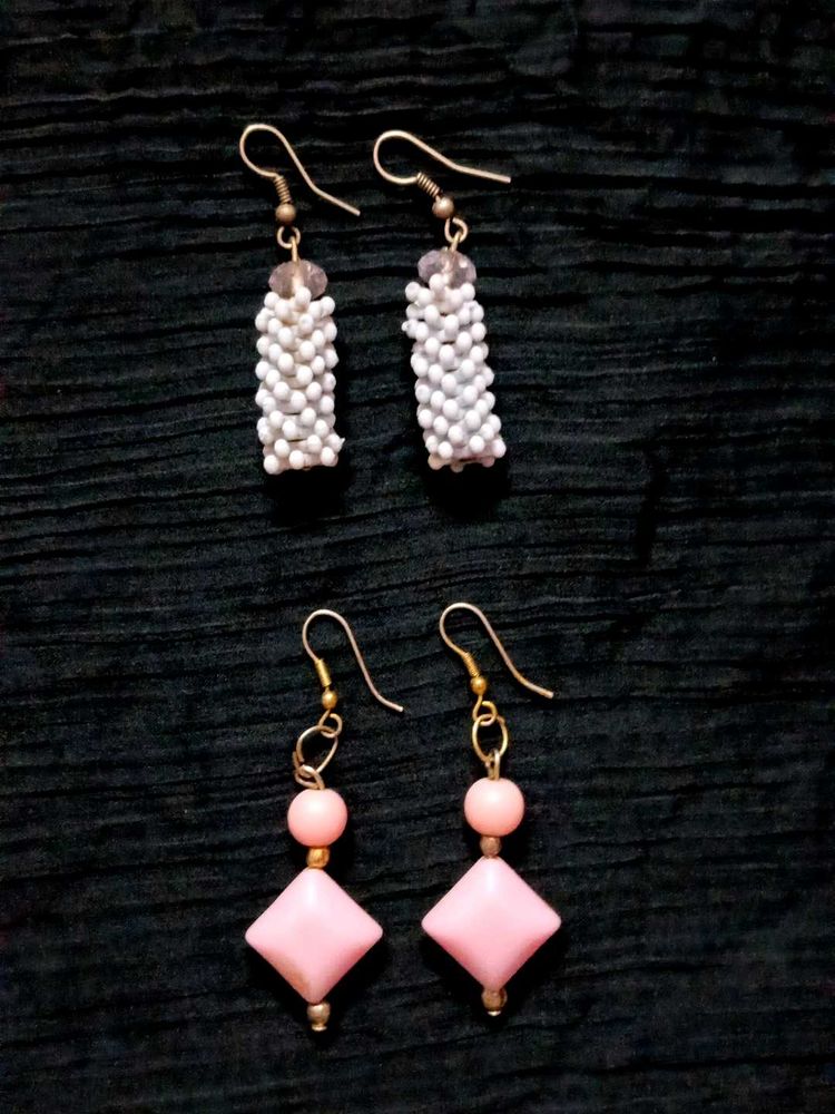 2 Pair of Beaded Earrings