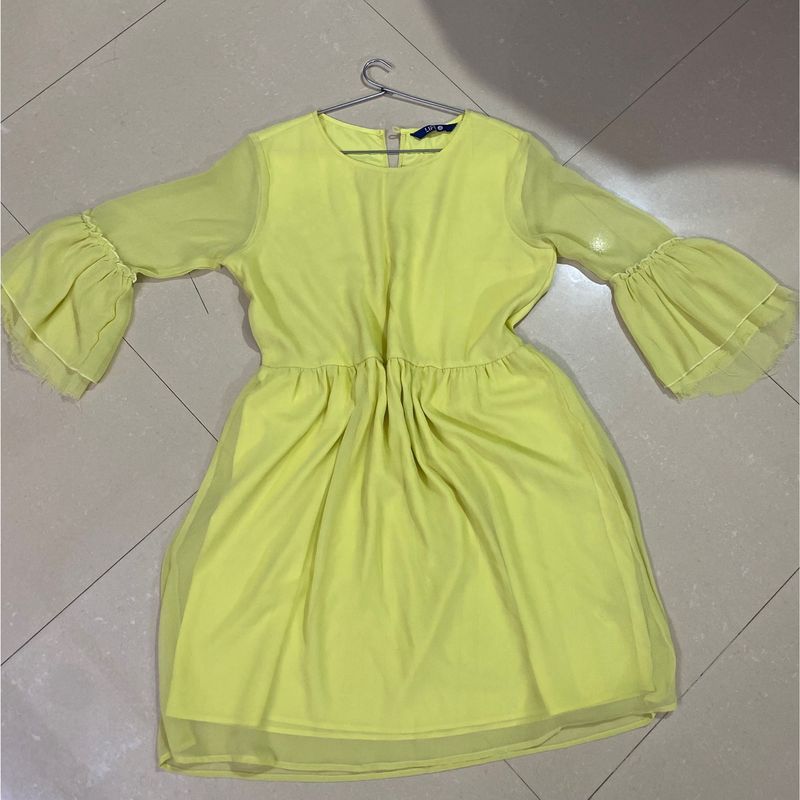 Neon Yellow Short Frock