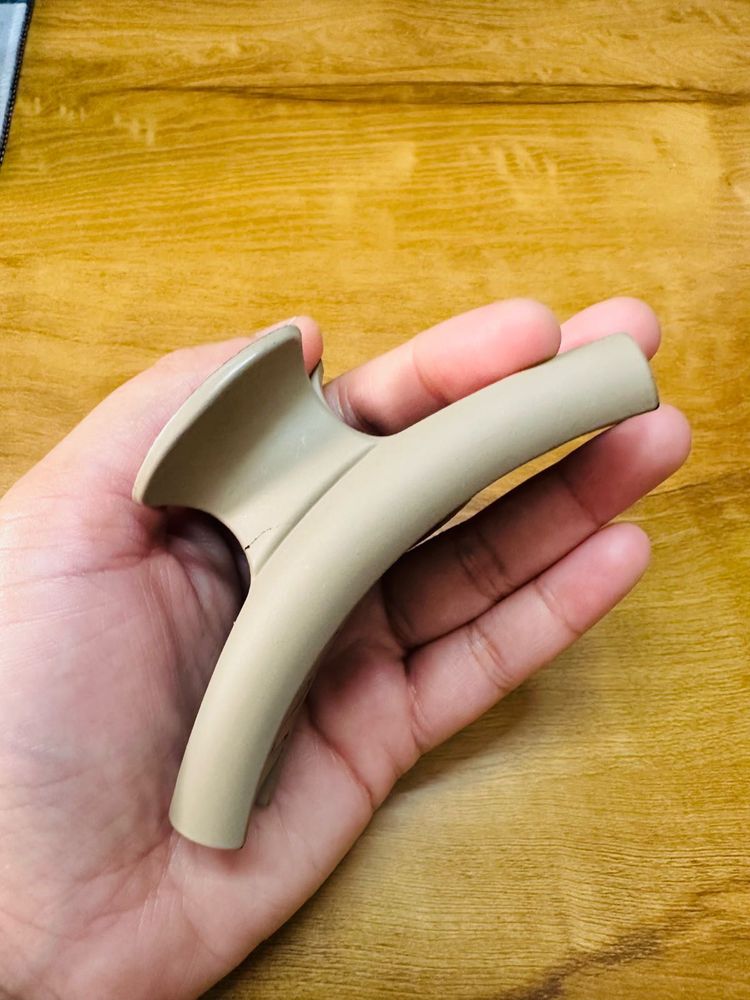 Beige Hair Claw Clip Large
