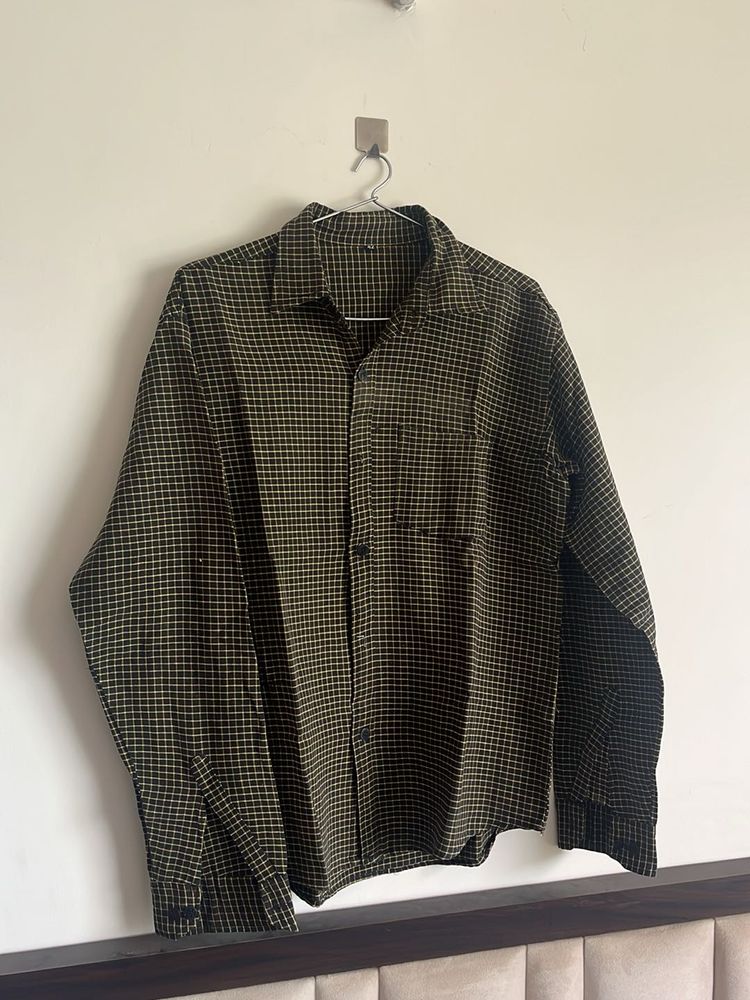 Checkered Button-Down Shirt