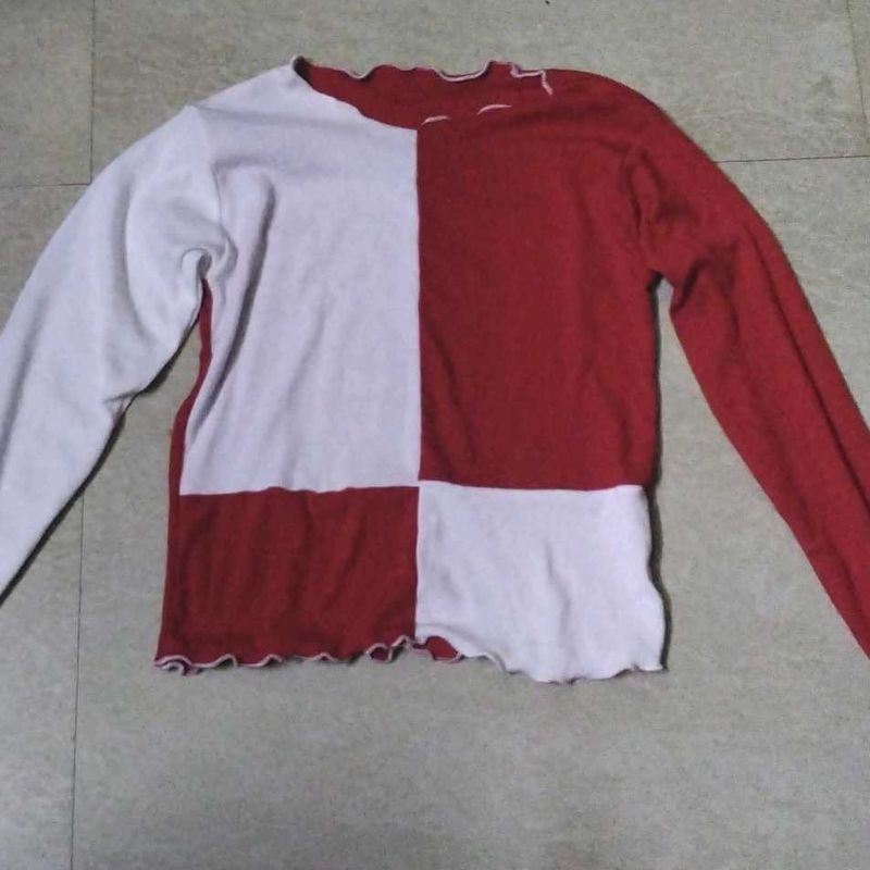Color Block Long Sleeve Top