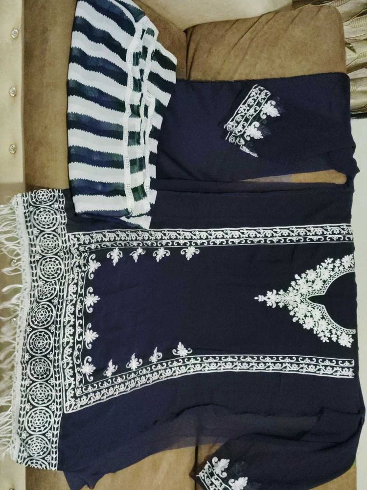 Kashmir Thread Work Dress Material