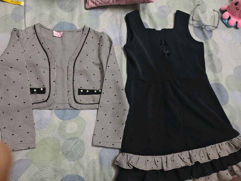 Cutecumber Coat n frock dress for 6-8 years