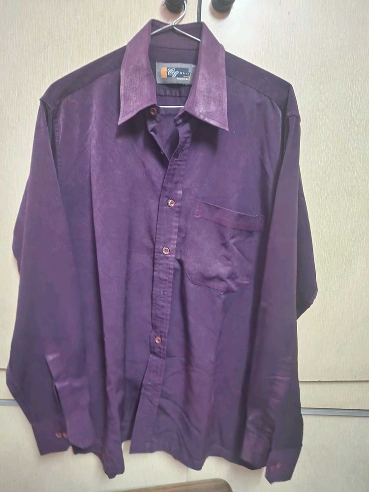 Men's Purple Long Sleeve Shirt