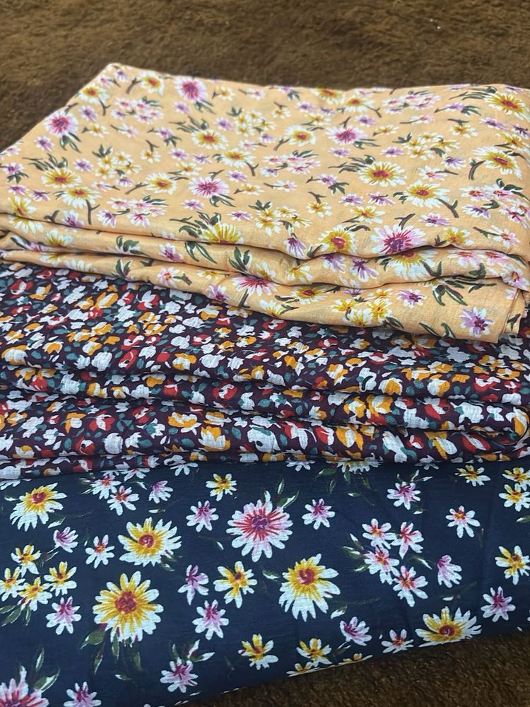 3 pieces in 1 price 300. Floral Print Fabric Set