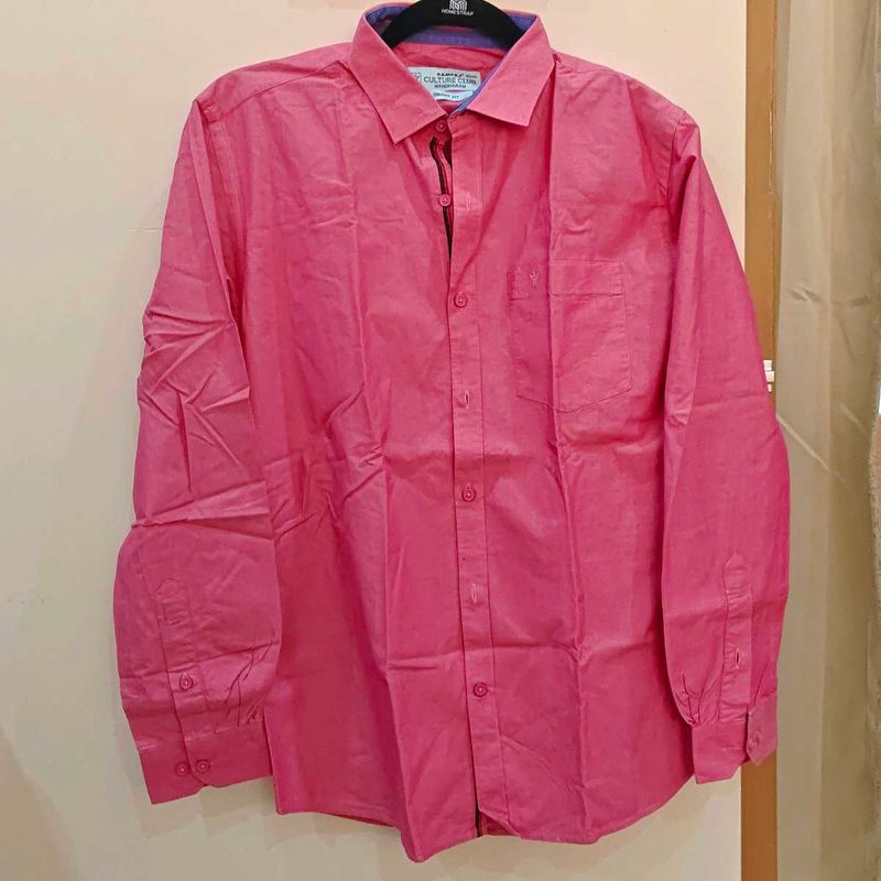 Ramraj Culture Club Smart Fit Pink Formal Shirt