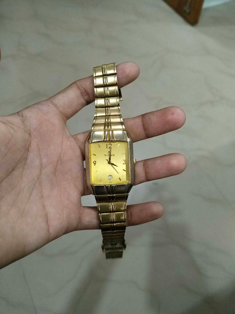 Titan Gold-Tone Classic Watch