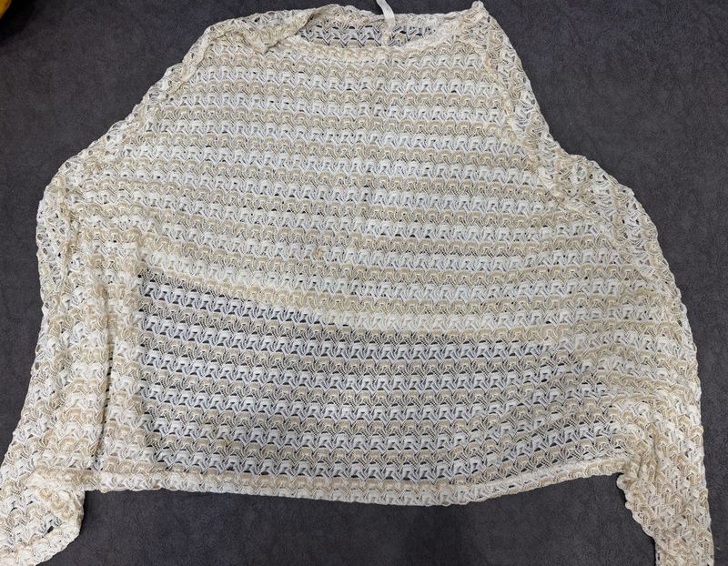 Sheer Crochet Knit Top