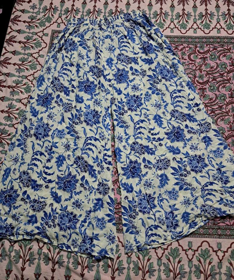 Boho Floral Print Palazzo Pants