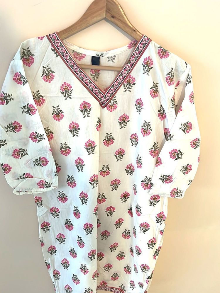 Floral Print Kurta