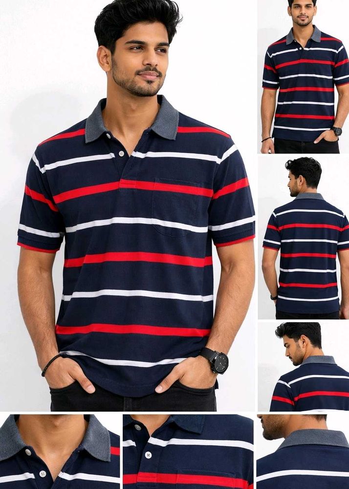 Classic Striped Polo Shirt
