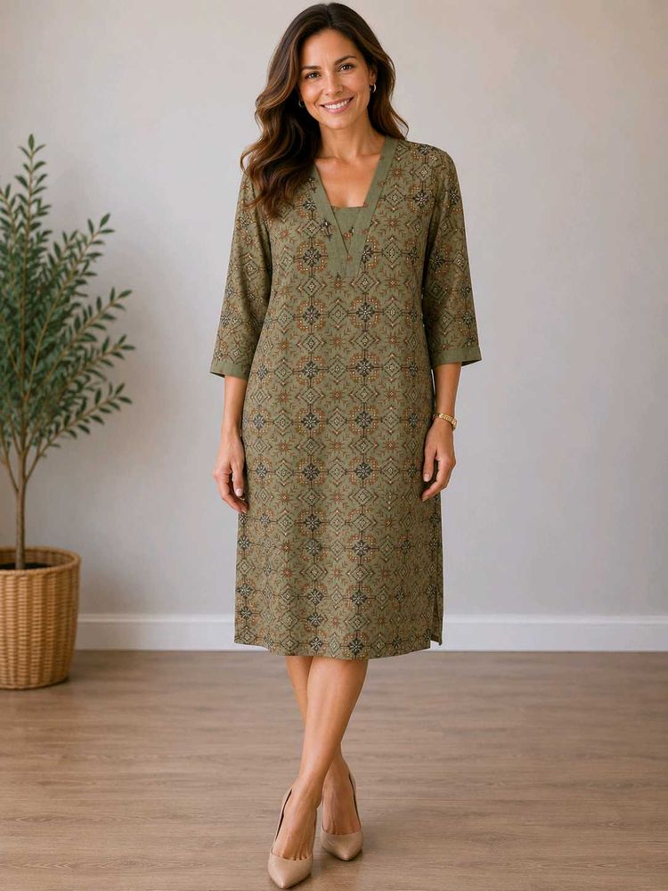 Women's Printed Straight Kurti