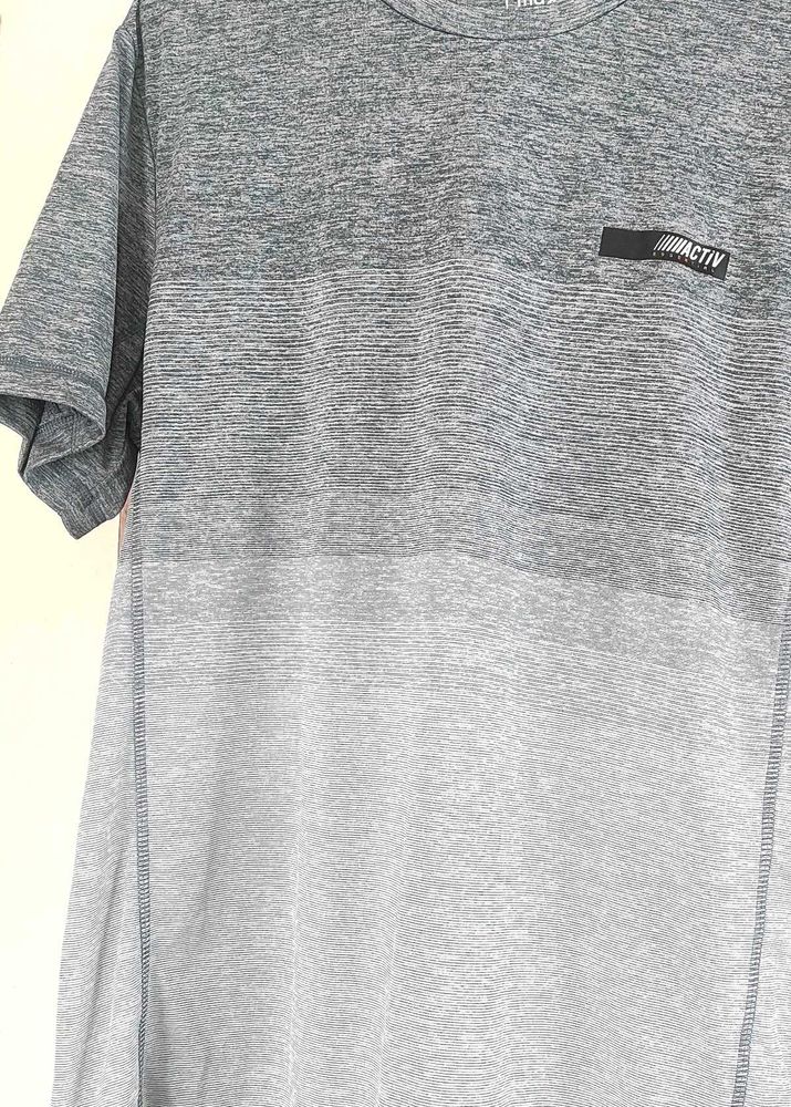 Men's Grey Ombre Active T-Shirt