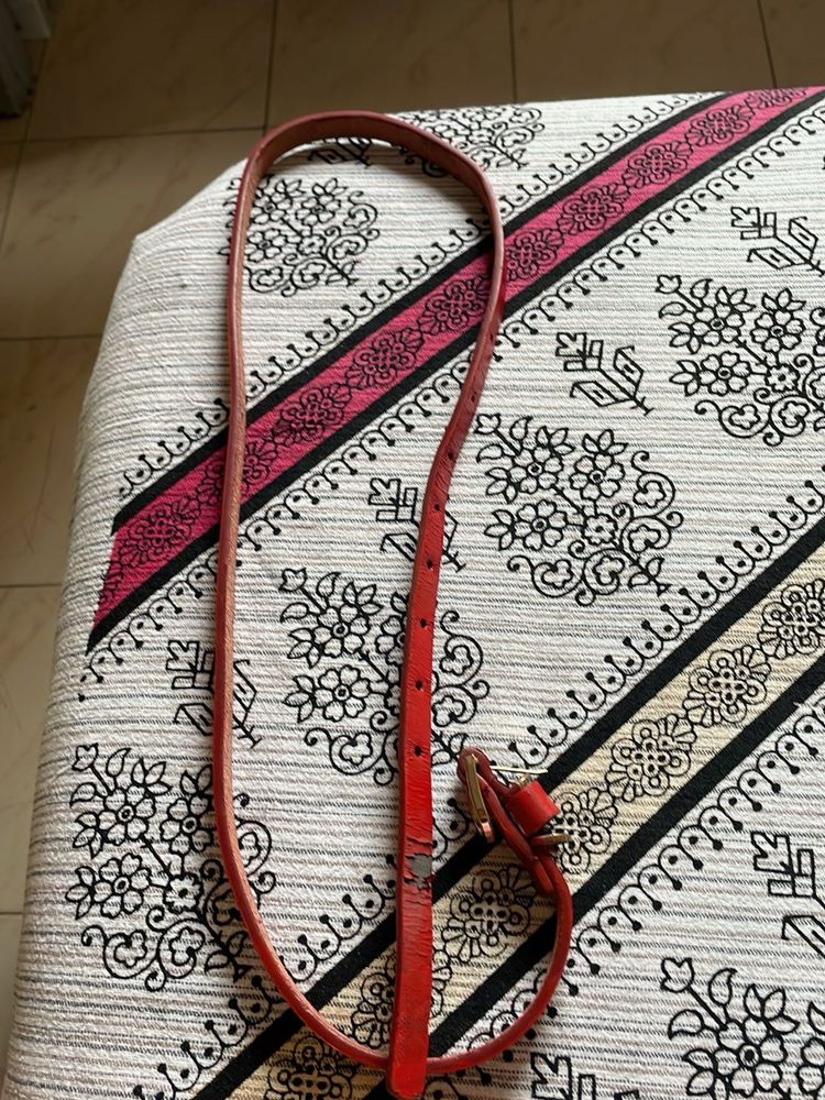 FOR RECYLE PURPOSES Red PU Belt