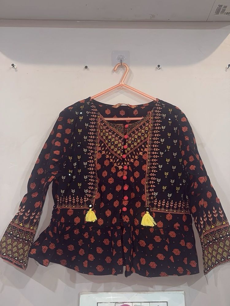 Boho Print Tassel Kurta
