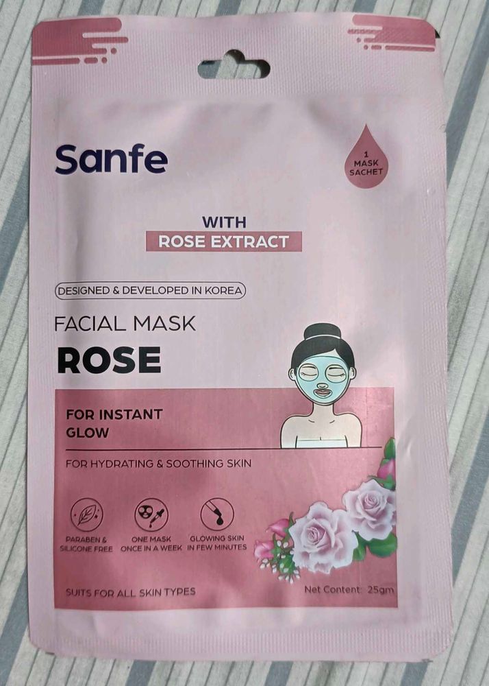 Sanfe Rose Facial Sheet Mask