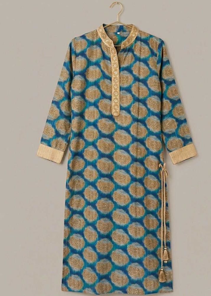 Boho Blue &amp; Gold Kurta