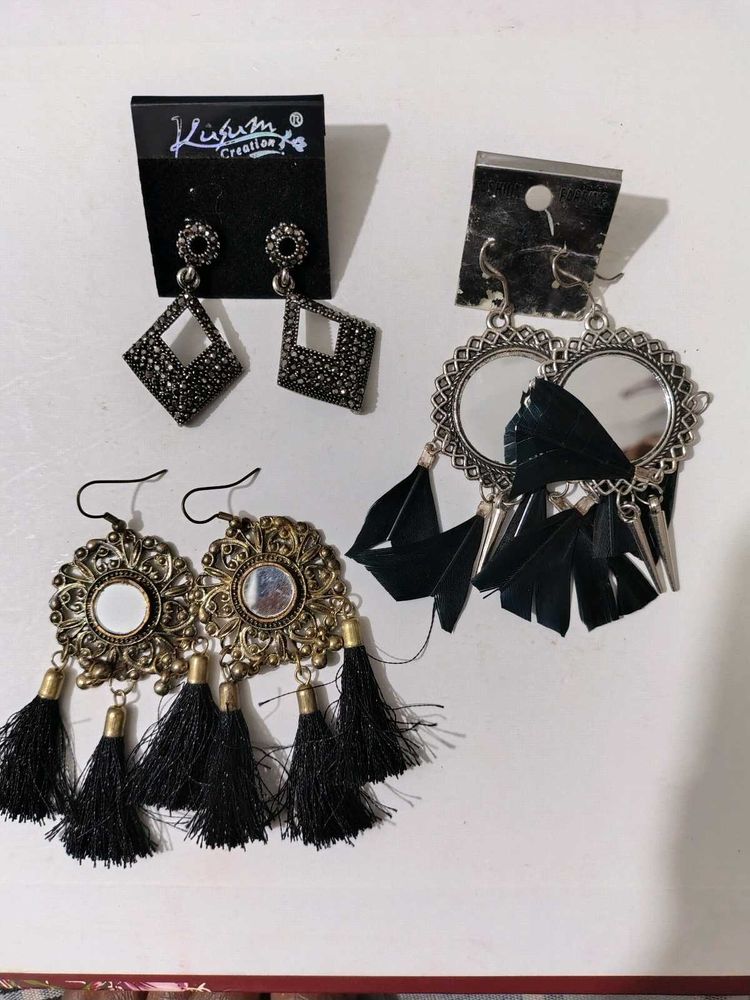 3 Combo Boho &amp; Geometric Earrings Bundle