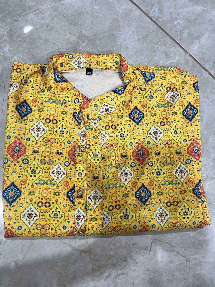 Men's Yellow kurta for dandiya night