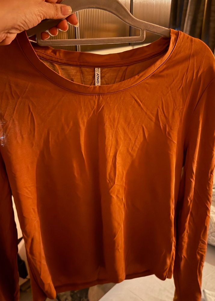 Orange Long Sleeve Top