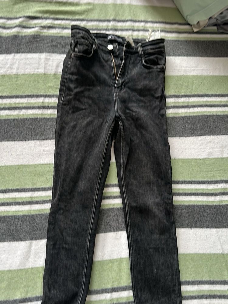 Zara Black Wash Skinny Jeans