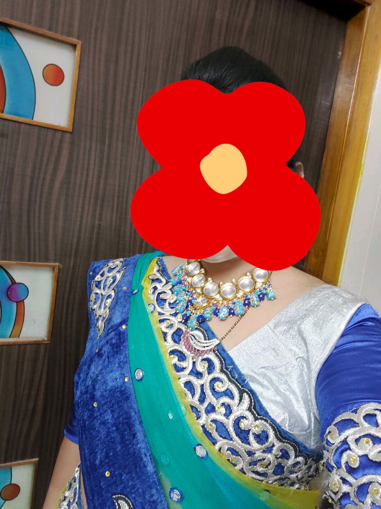 Triple Shade Colour Net Saree