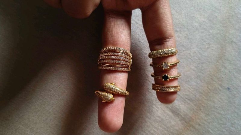 Korean ad rings ( 6 pieces )