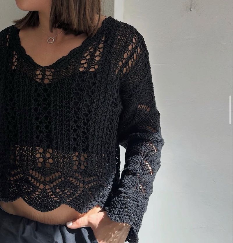 Zara crochet oversized sweater