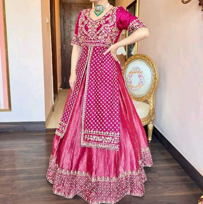 Shahi Gulzar Heavy Embroidered Lehenga SuitSet