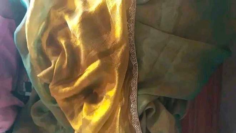 Solid Beads and Stones Saree