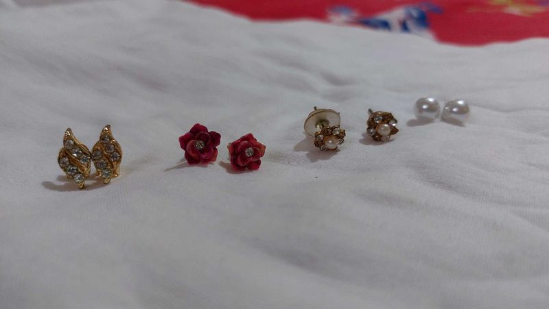 Earring Stud Bundle: Sparkle, Floral &amp; Pearl