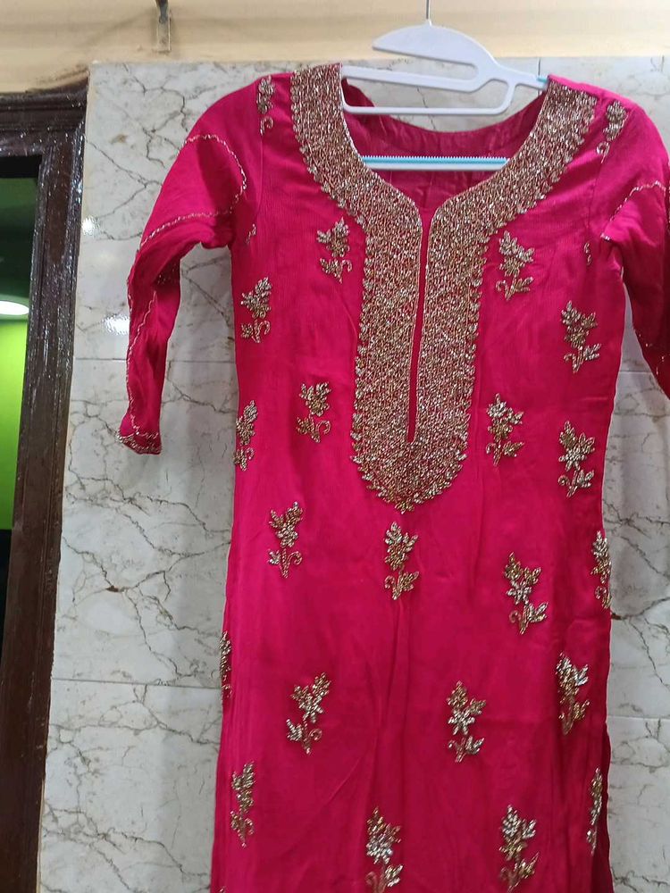 Designer Kurta Pant and Dupatta Set for Wedding We