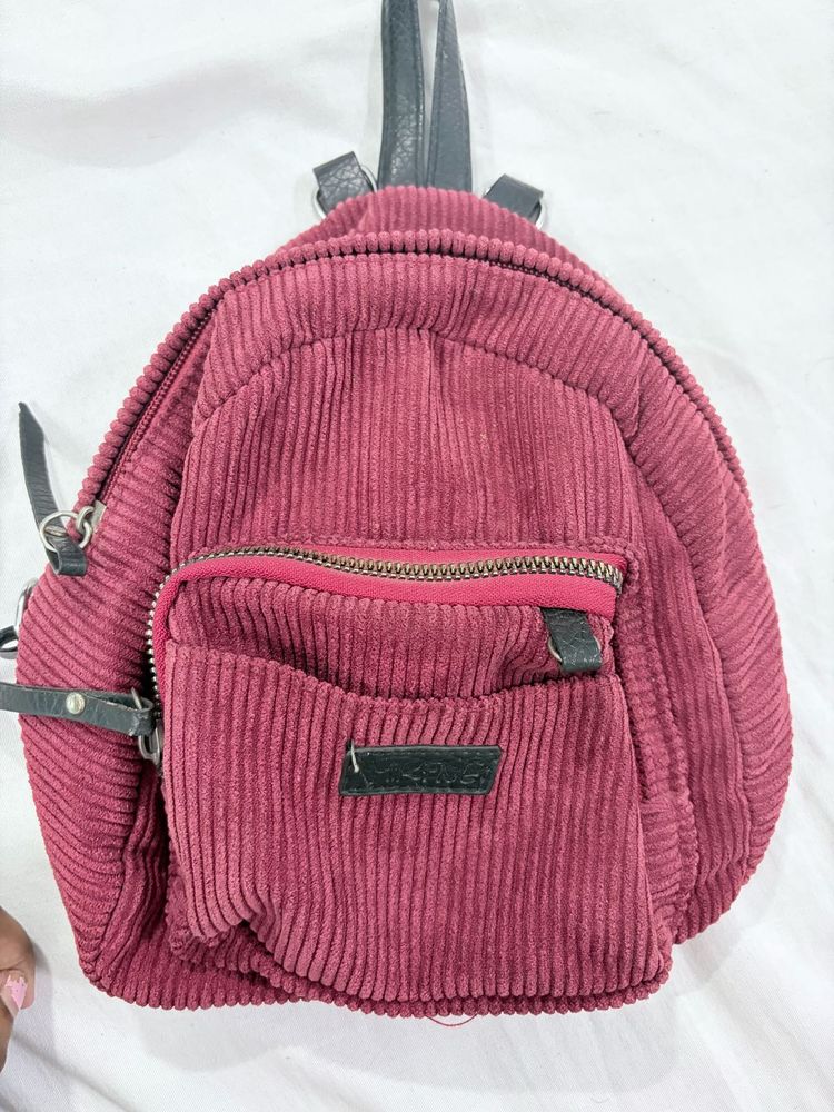 Corduroy Mini Backpack