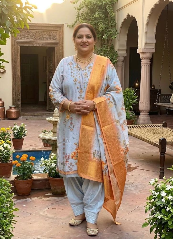 Elegant Pastel Kurta Shalwar Set with Dupat