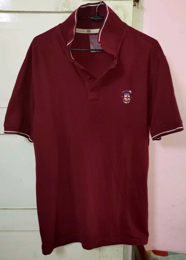 ONN Men's Maroon Polo T-Shirt L | 42