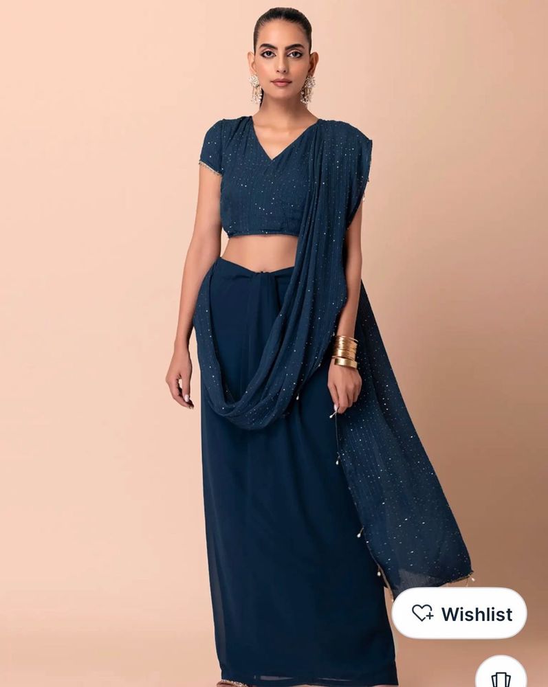 indya luxe Elegant Navy Blue dress
