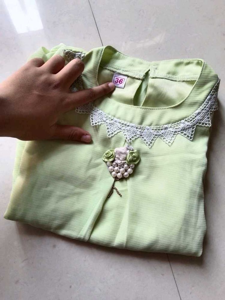 Cute Green Girls Top 2