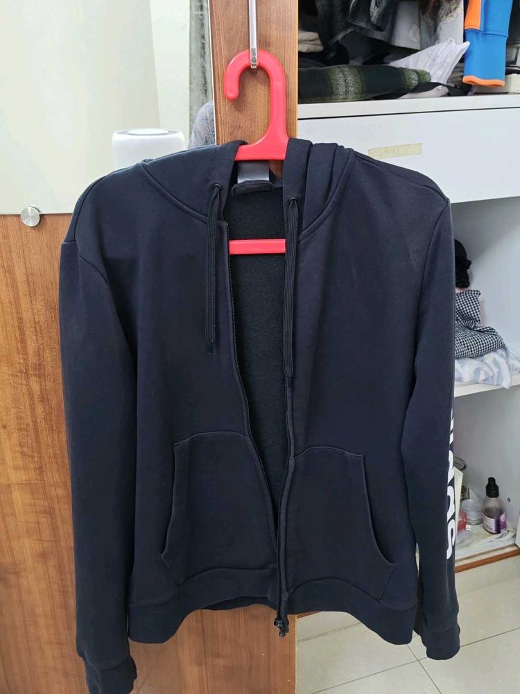 ADIDAS blackZip-Up Hoodie