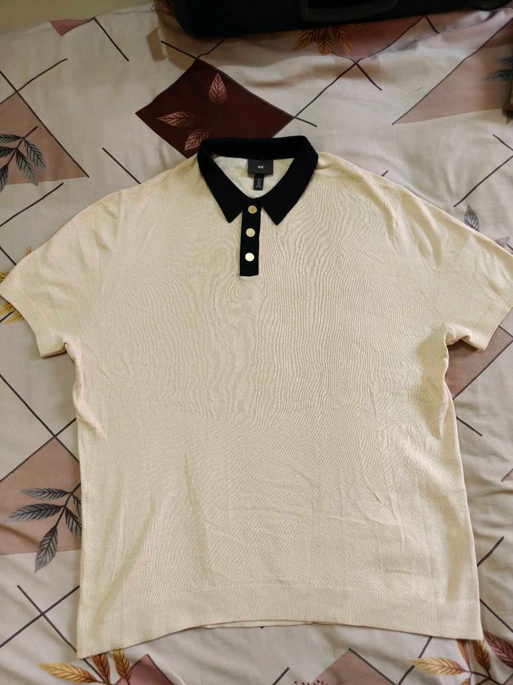 Men's Cream Polo Shirt