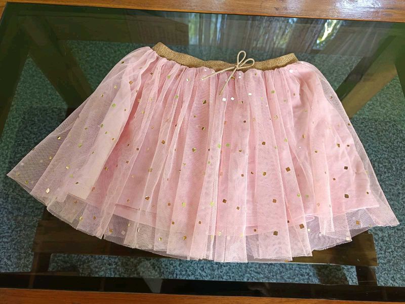 Sparkly Pink Tulle Skirt.waist 20/ L: 27cm